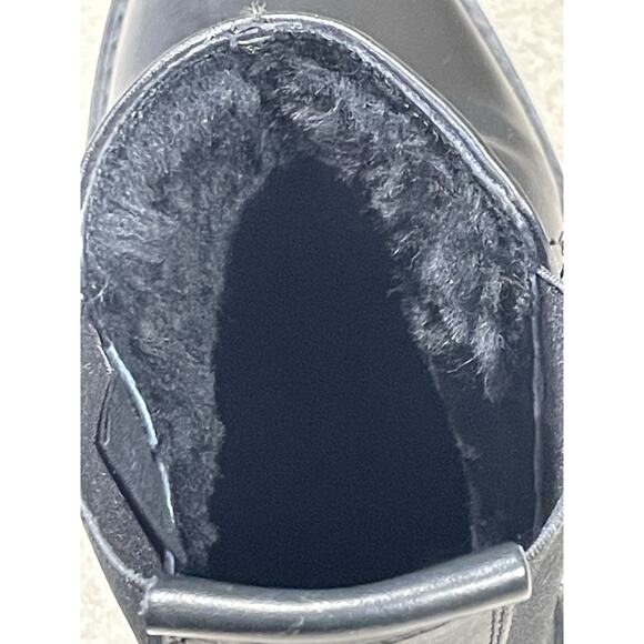 Vince Women's Size 8M Black Leather Chelsea Boots Fur Lining Outdoor City Casual - Picture 11 of 11